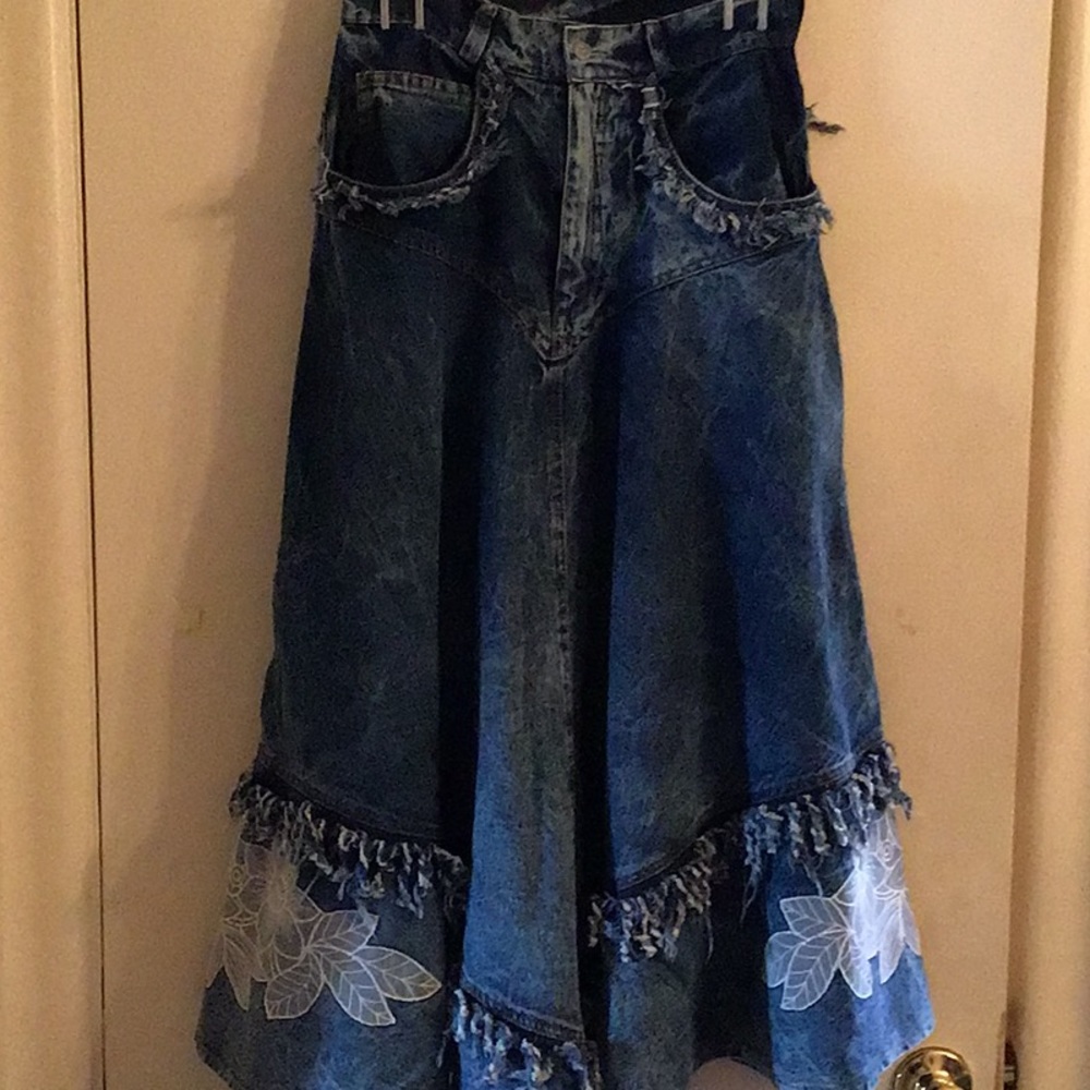 Vintage Acid Wash Denim skirt.
